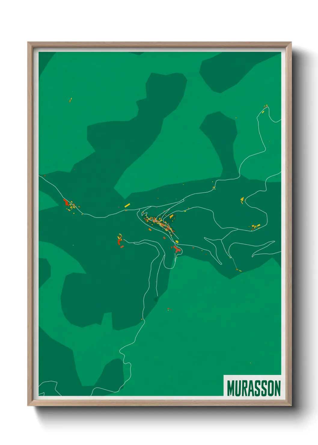 Une affiche de carte sur Murasson