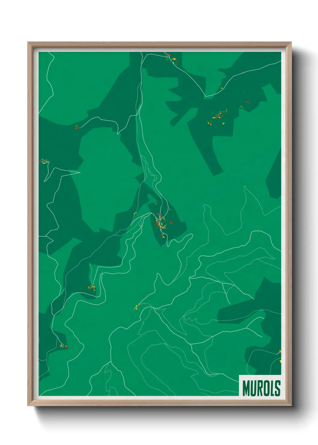 Une affiche de carte sur Murols