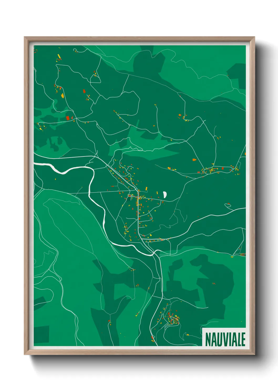 Une affiche de carte sur Nauviale