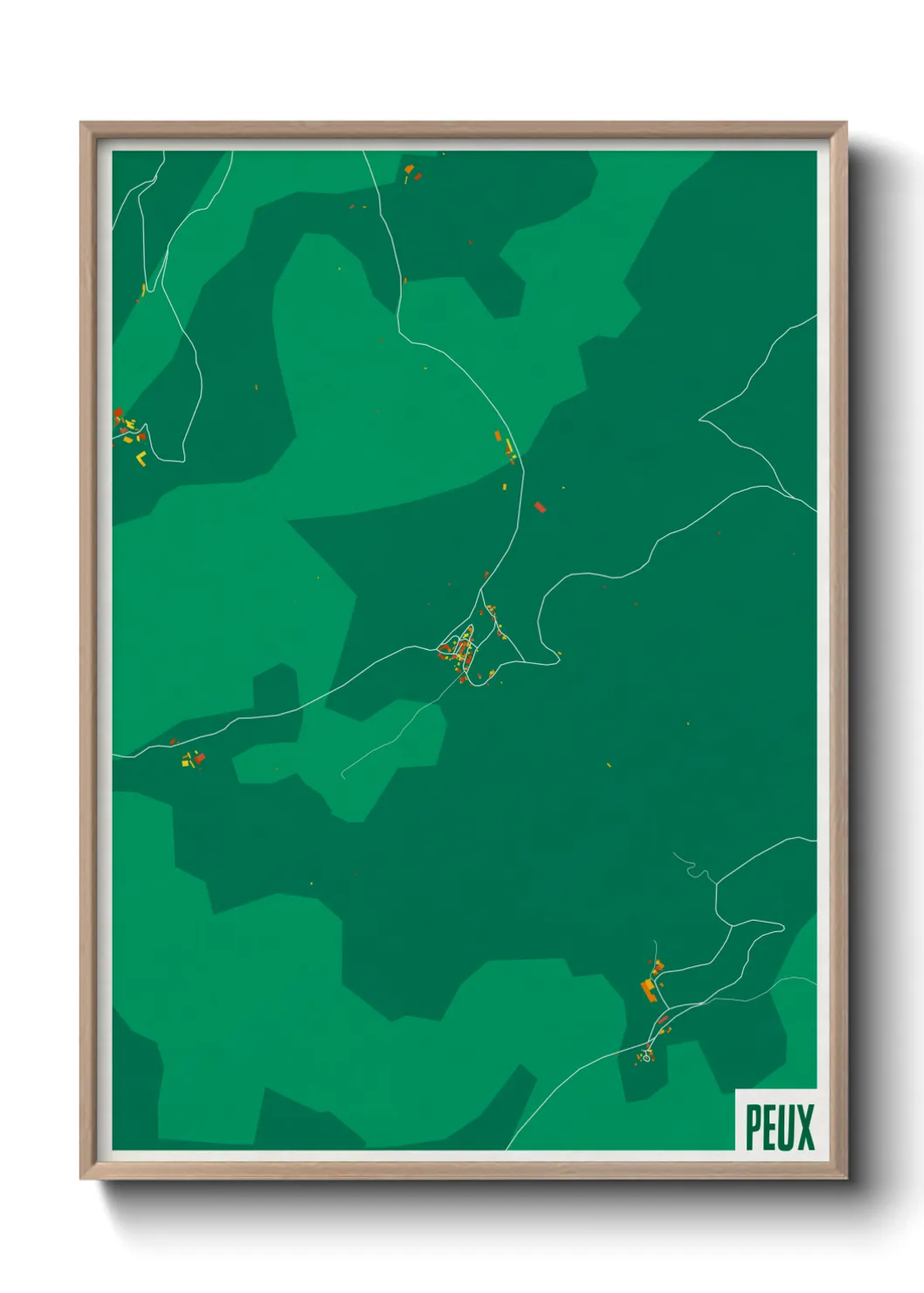 Une affiche de carte sur Peux