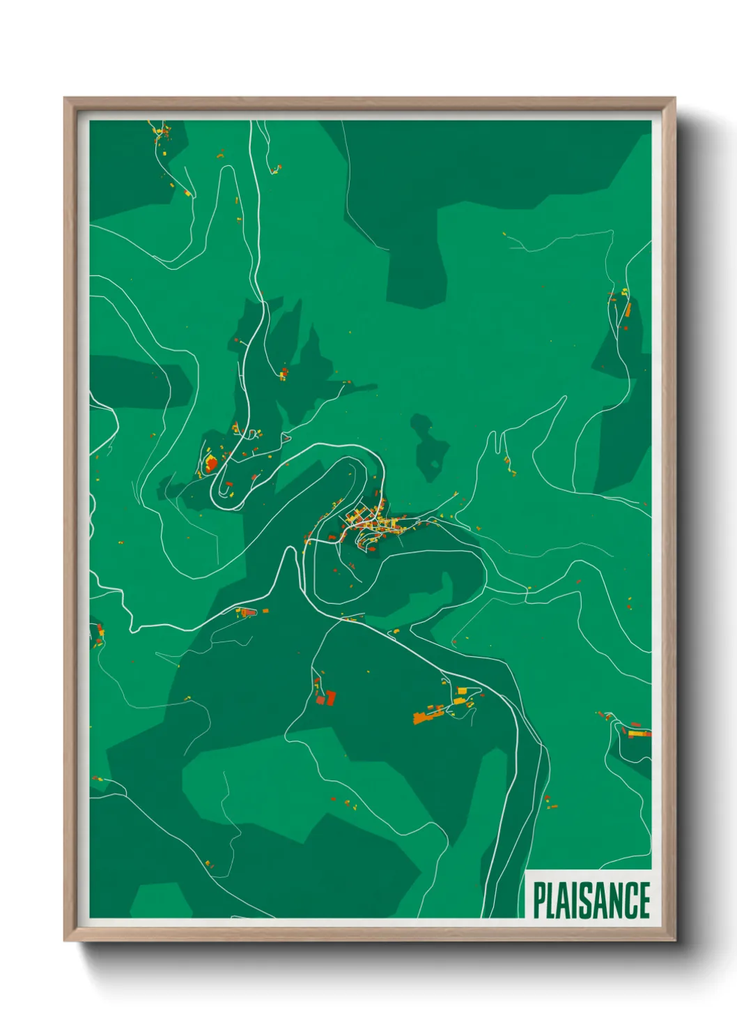 Une affiche de carte sur Plaisance