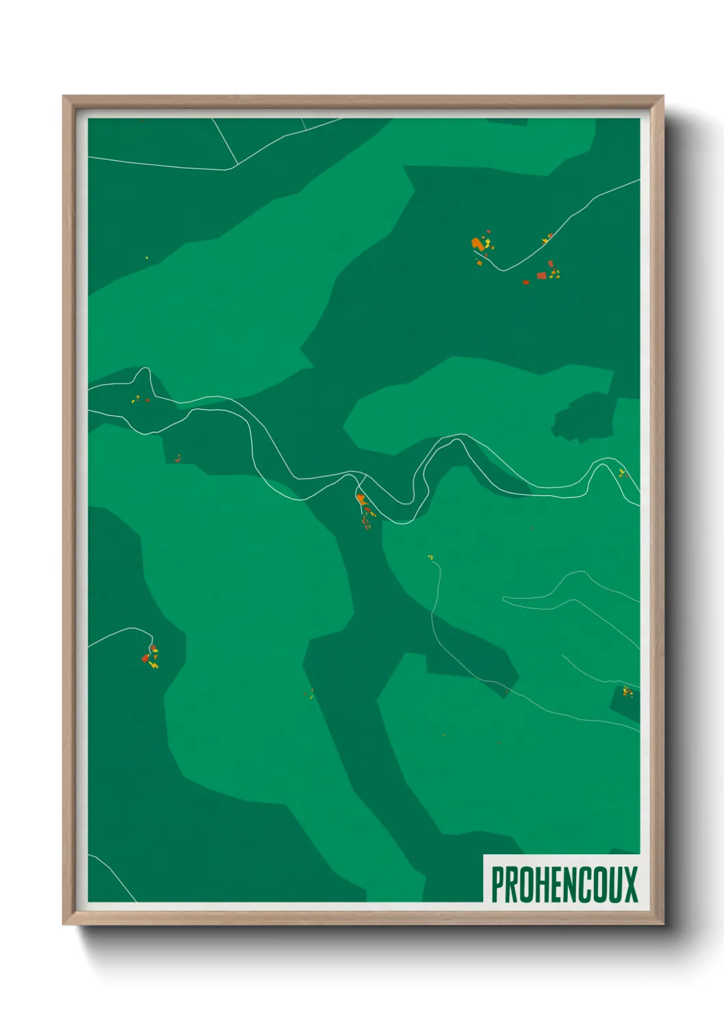 Une affiche de carte sur Prohencoux