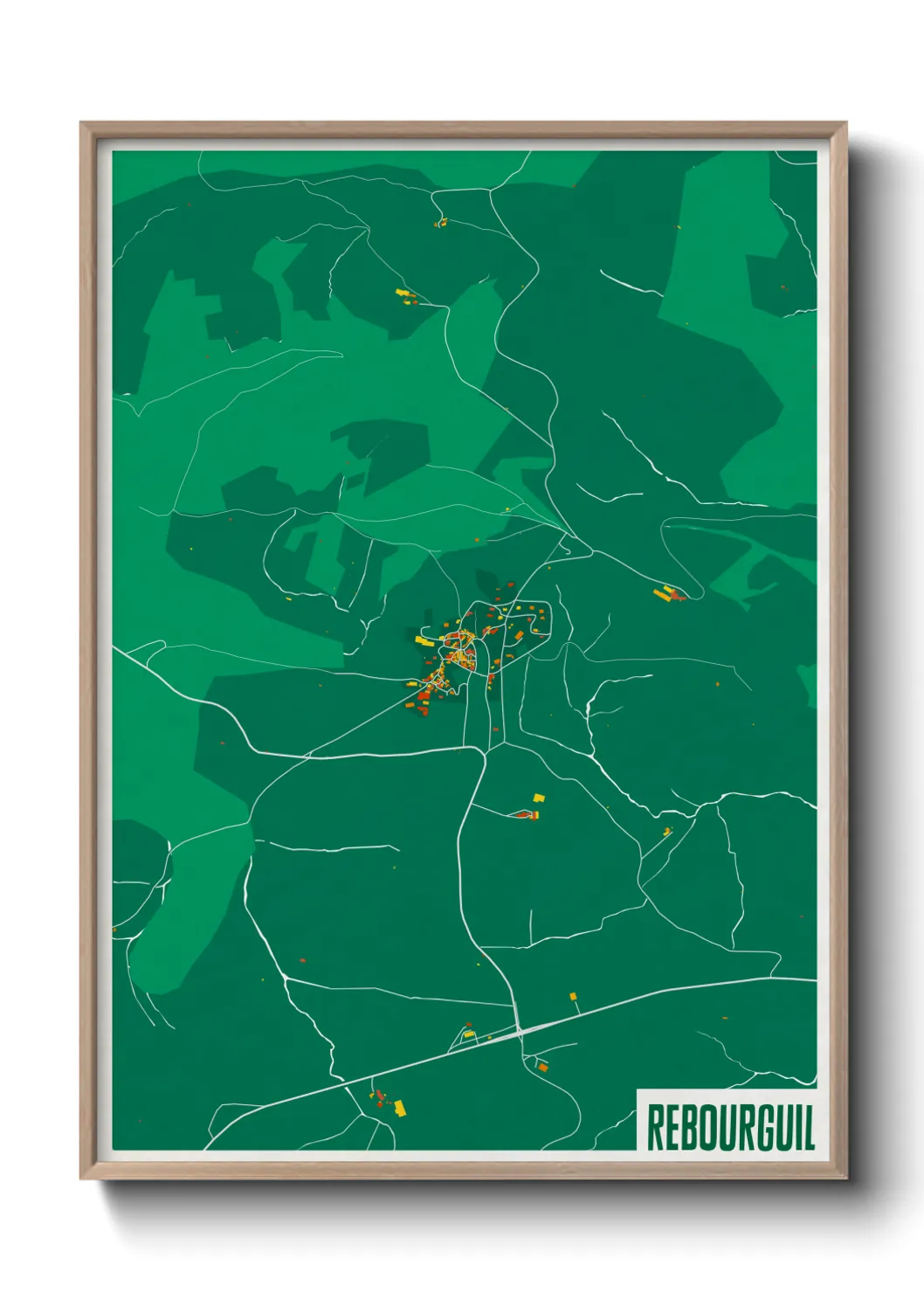 Une affiche de carte sur Rebourguil