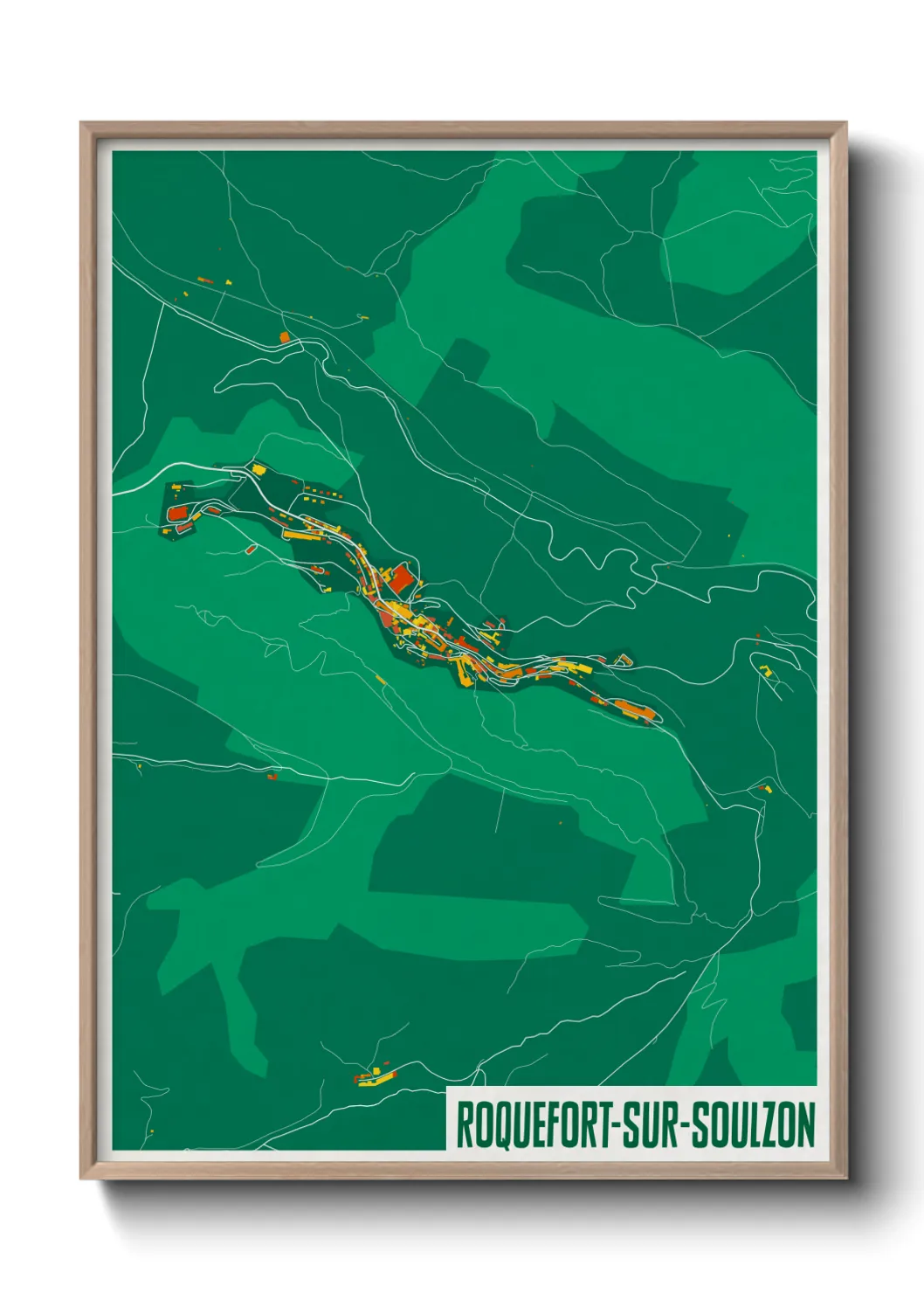 Un poster carteRoquefort-sur-Soulzon