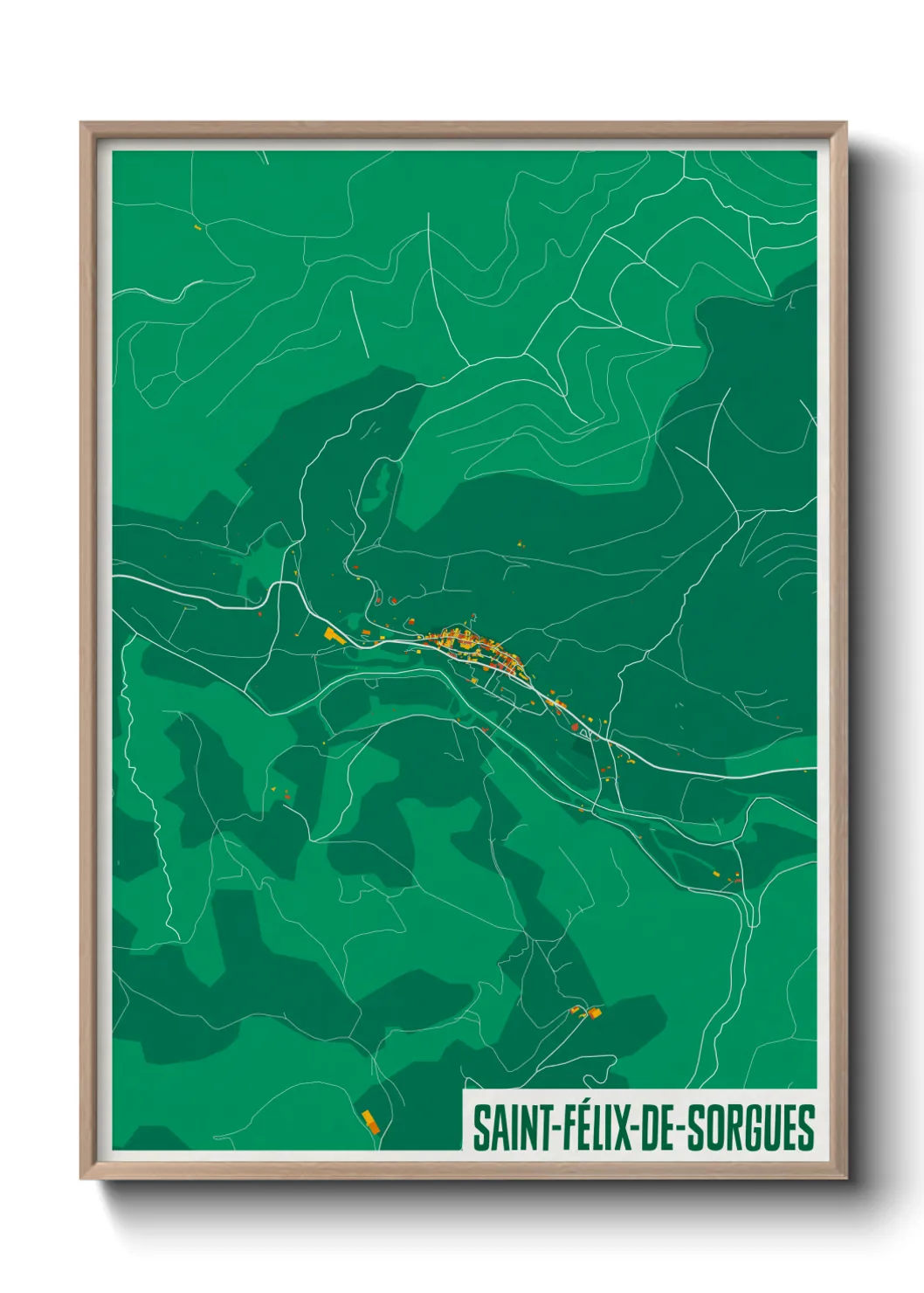 Une affiche de carte sur Saint-Félix-de-Sorgues