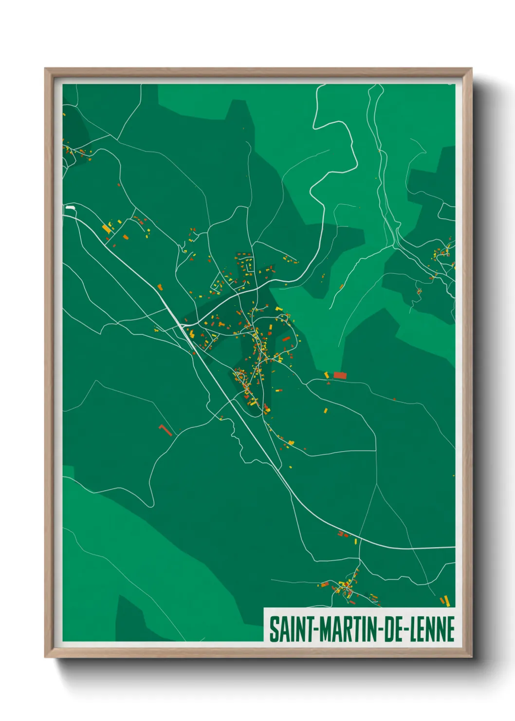 Un poster carteSaint-Martin-de-Lenne
