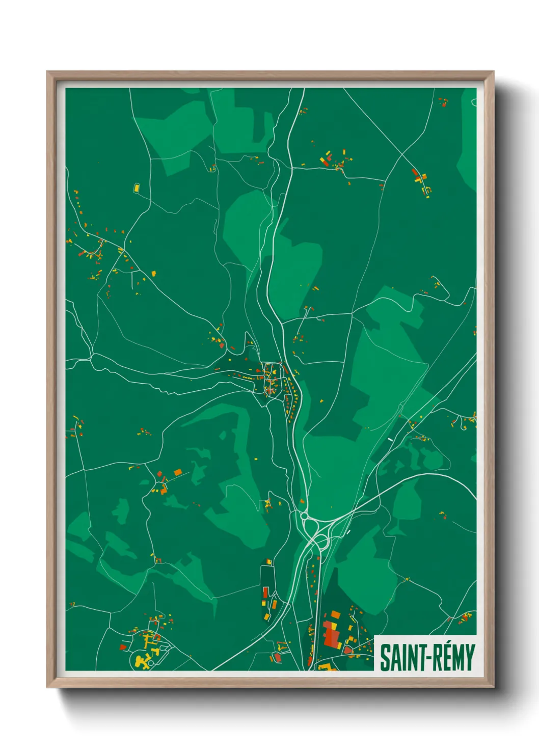Une affiche de carte sur Saint-Rémy