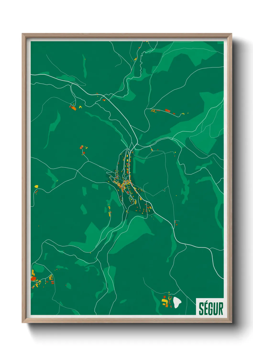 Une affiche de carte sur Ségur