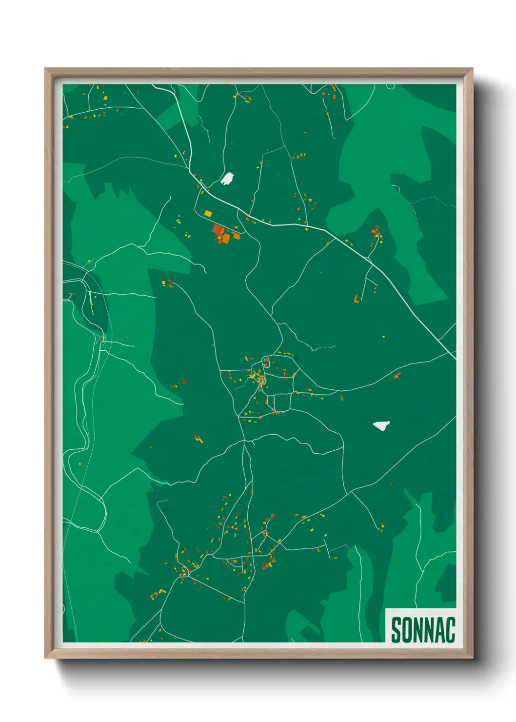 Une affiche de carte sur Sonnac