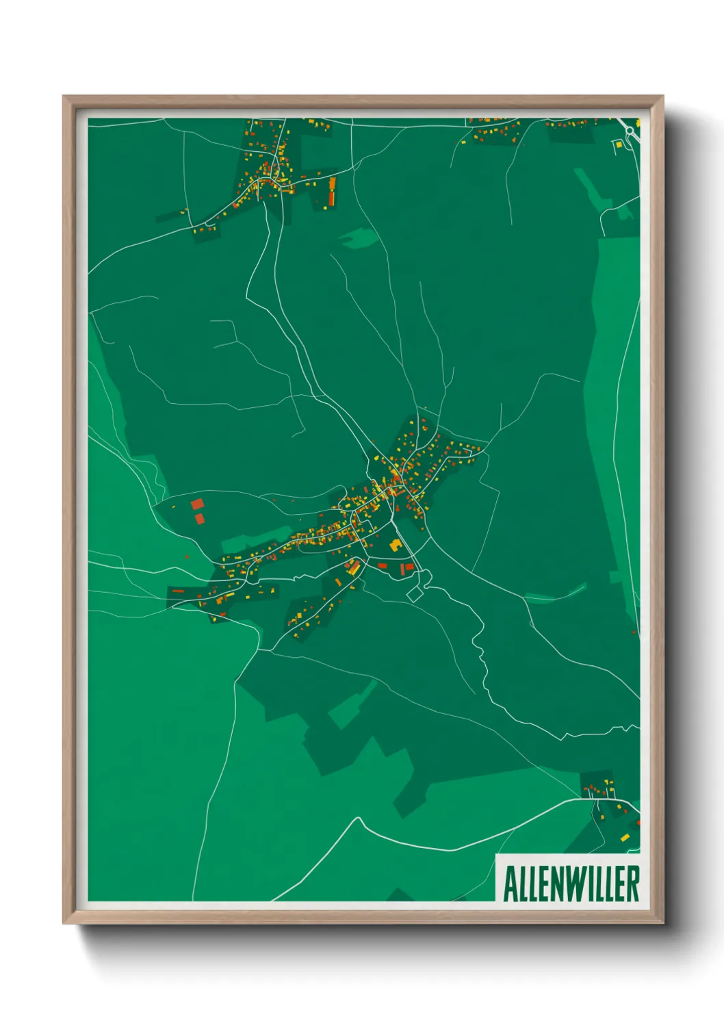 Une affiche de carte sur Allenwiller