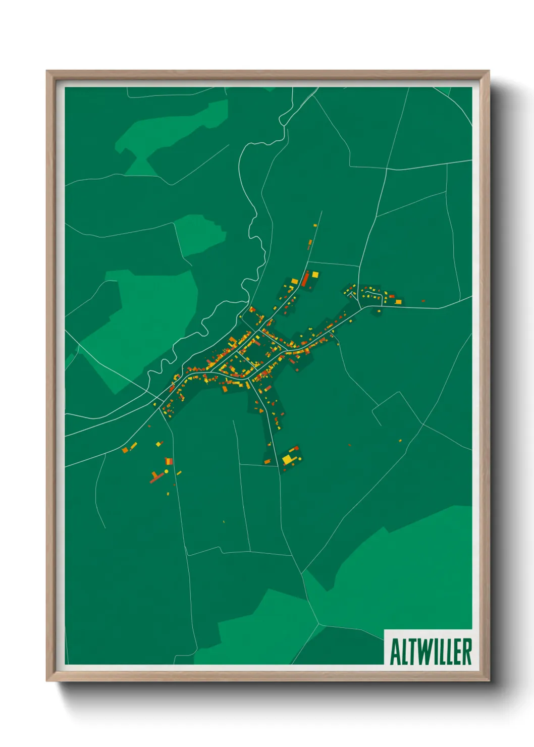 Une affiche de carte sur Altwiller