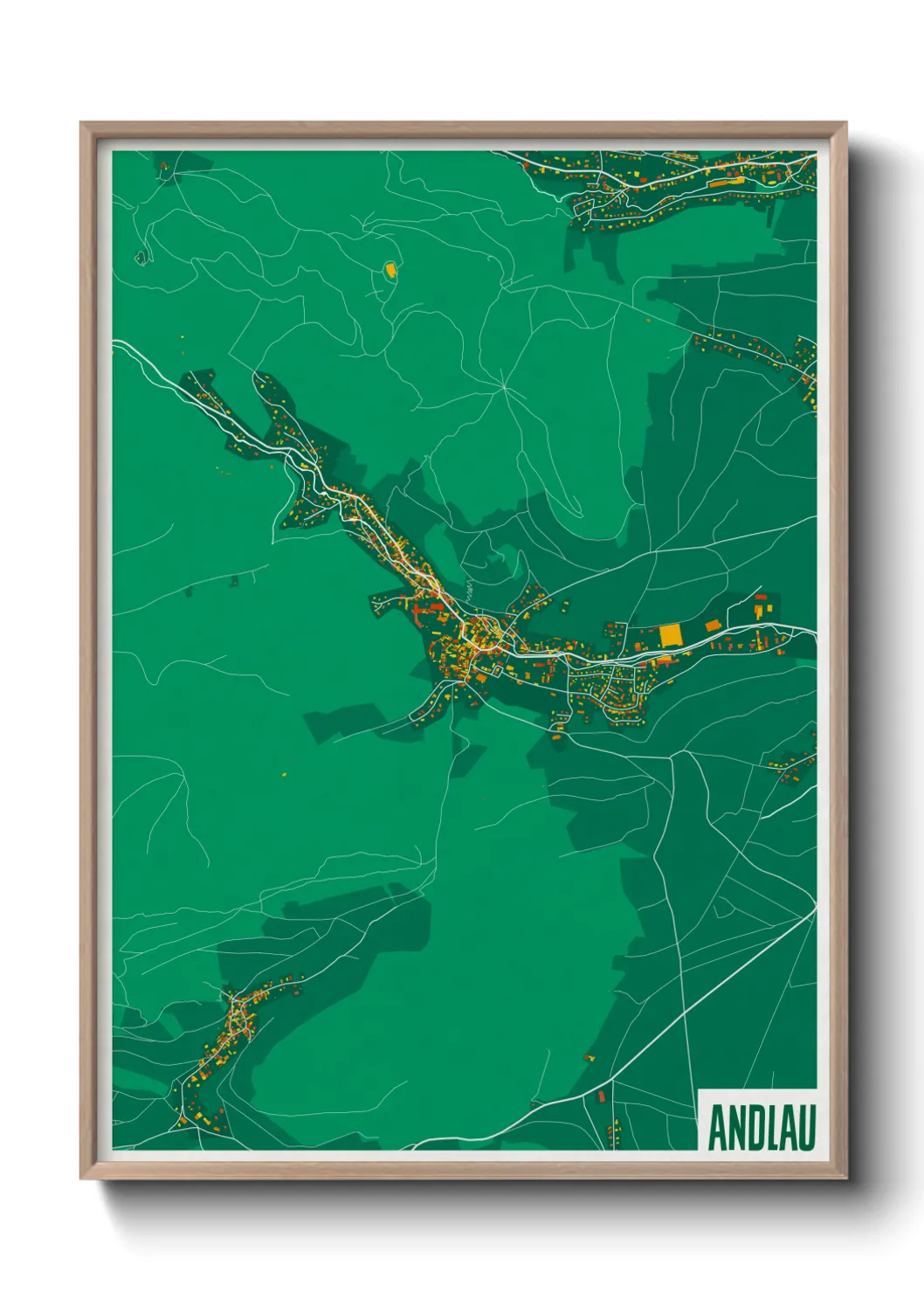 Une affiche de carte sur Andlau