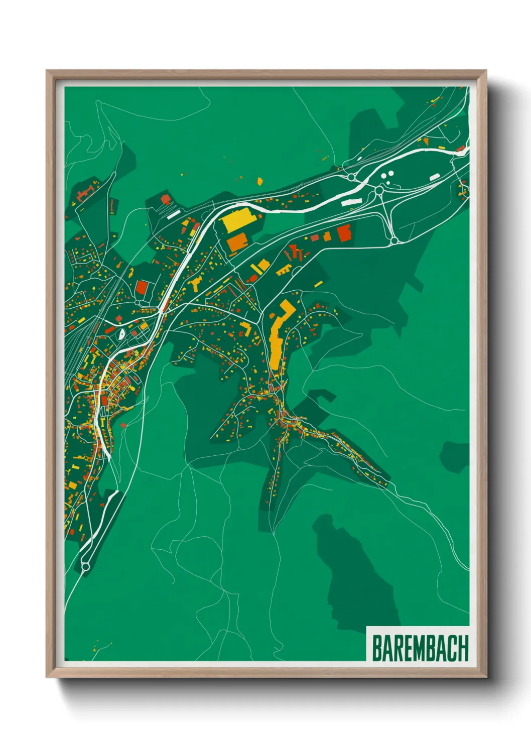 Une affiche de carte sur Barembach