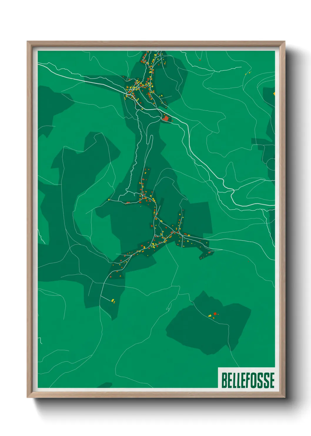 Une affiche de carte sur Bellefosse