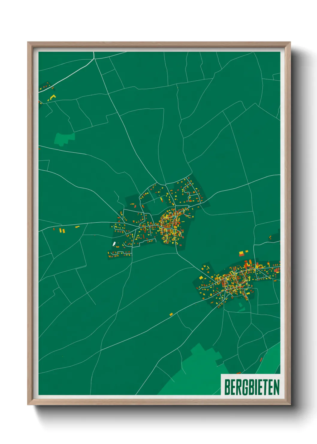 Une affiche de carte sur Bergbieten