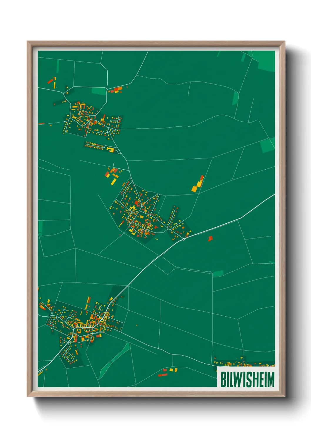 Une affiche de carte sur Bilwisheim