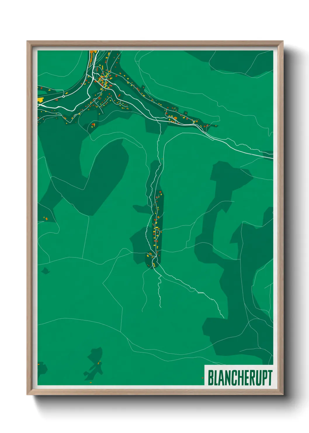 Une affiche de carte sur Blancherupt