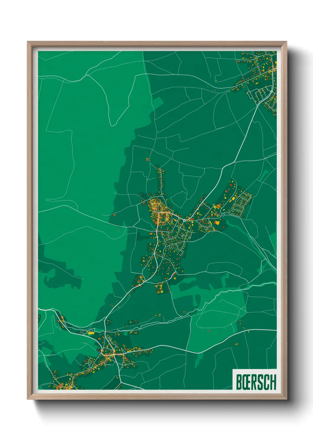 Une affiche de carte sur Bœrsch