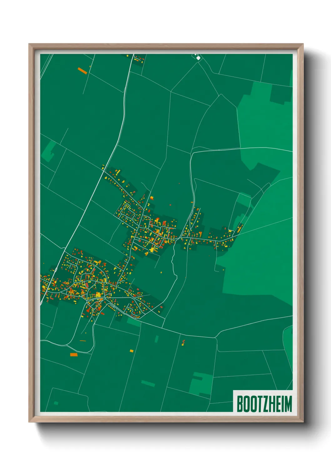 Une affiche de carte sur Bootzheim