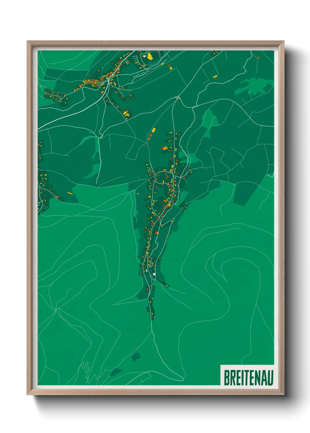 Une affiche de carte sur Breitenau