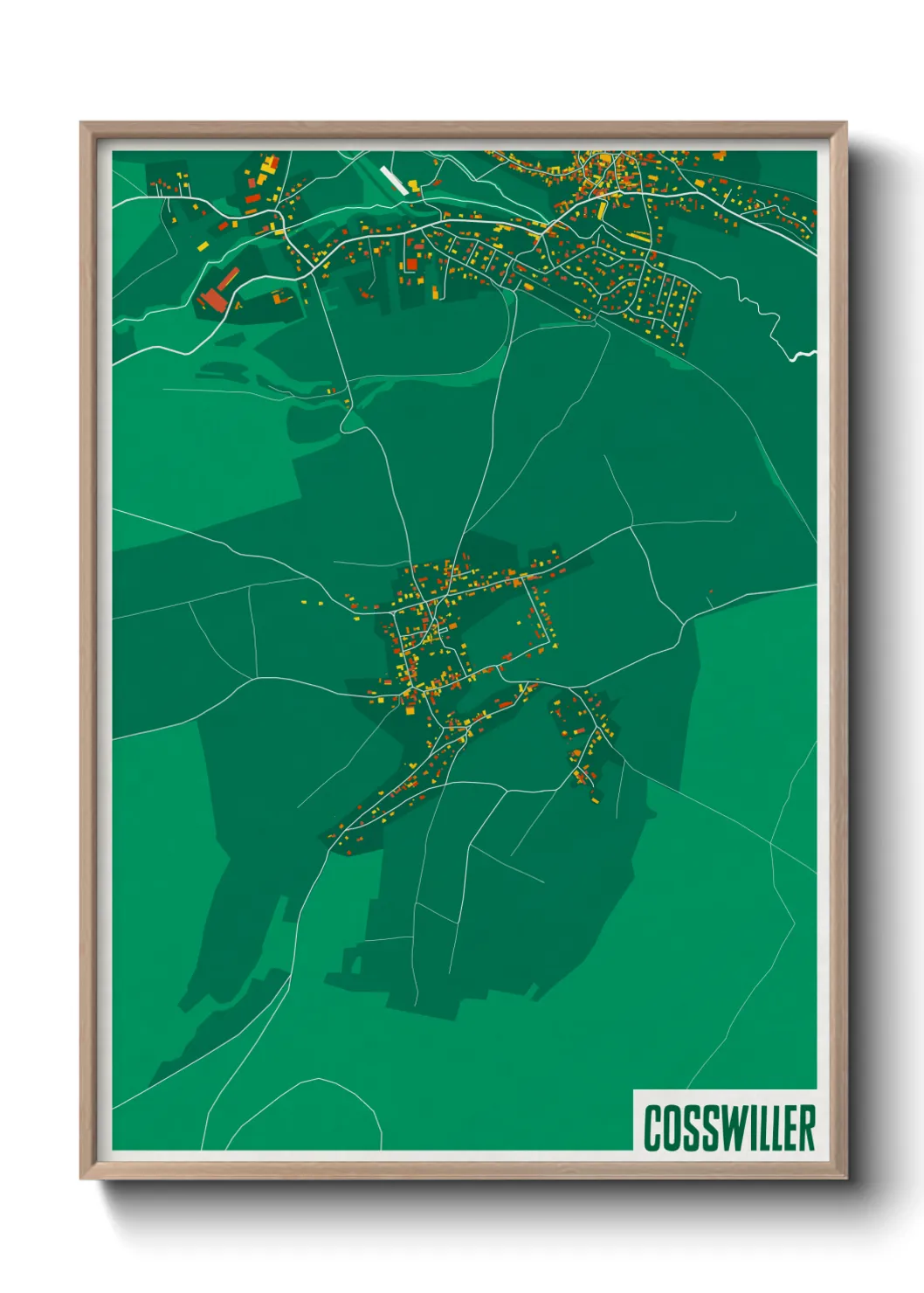 Une affiche de carte sur Cosswiller
