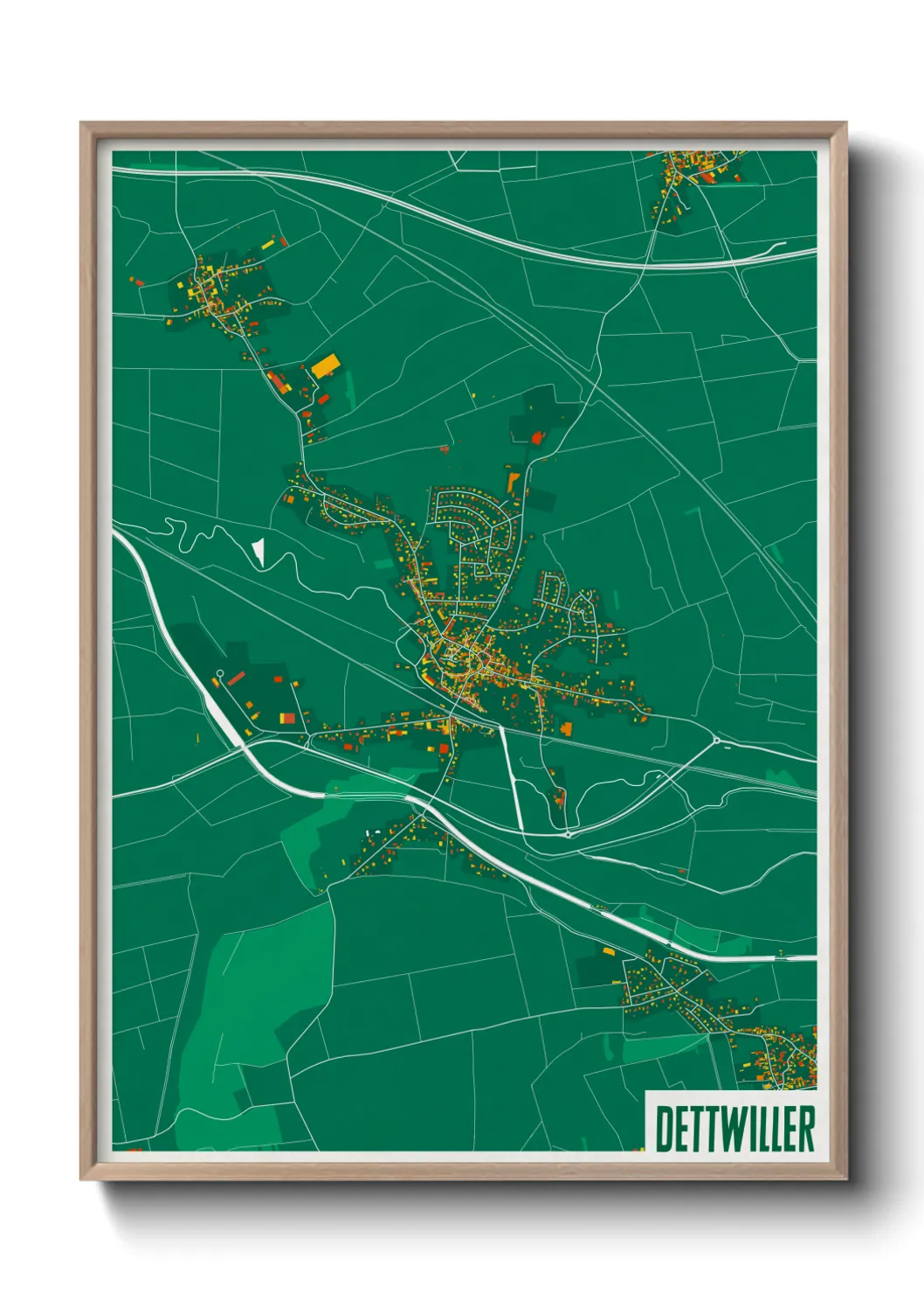 Une affiche de carte sur Dettwiller