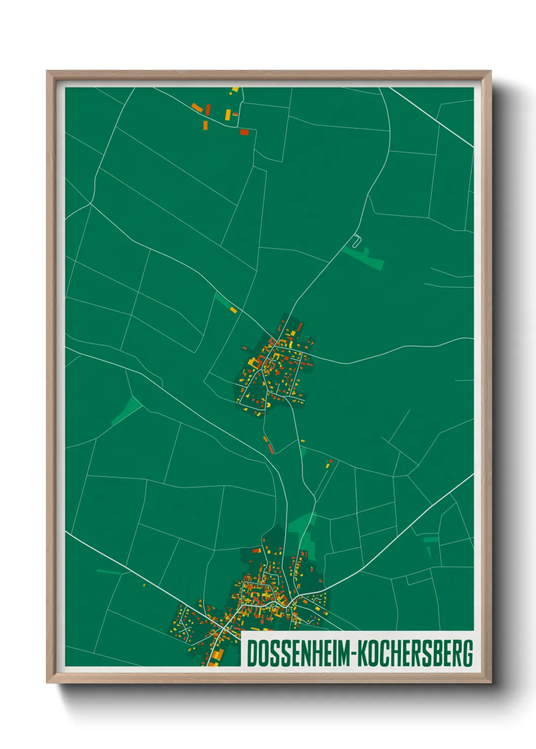 Un poster carteDossenheim-Kochersberg