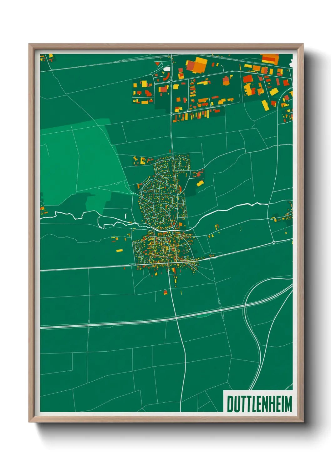 Une affiche de carte sur Duttlenheim