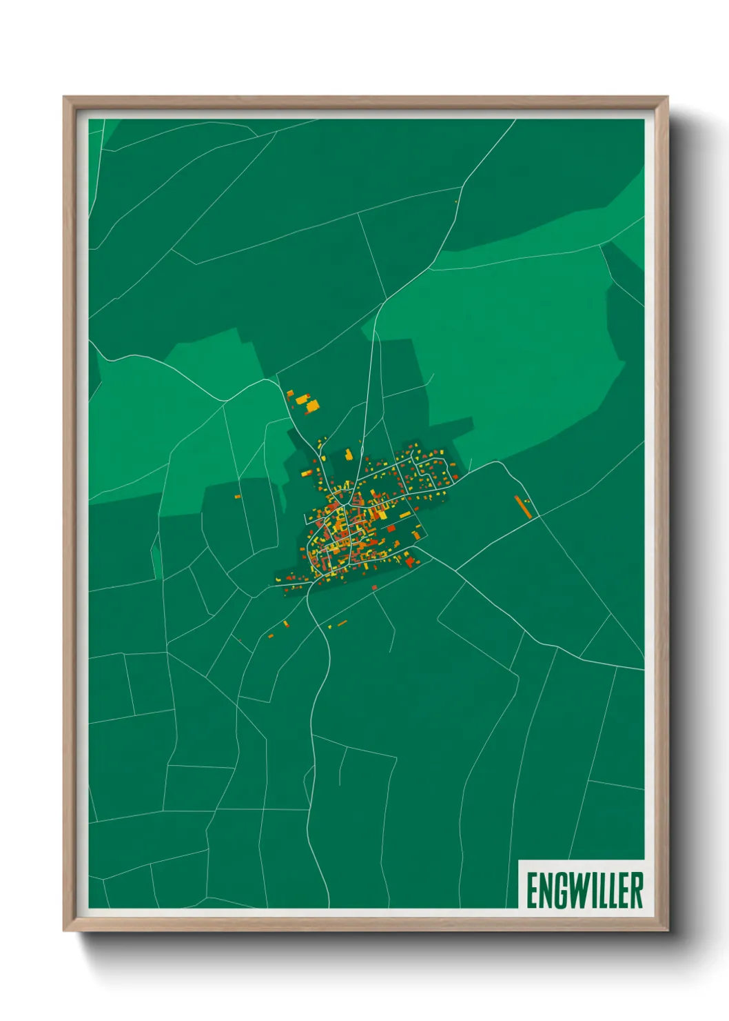 Une affiche de carte sur Engwiller