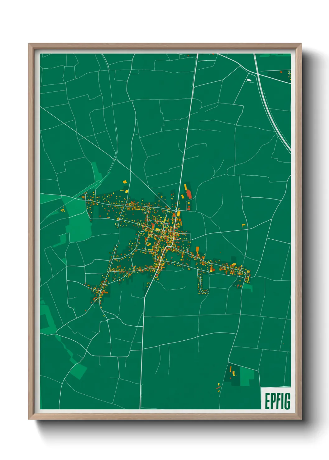 Une affiche de carte sur Epfig