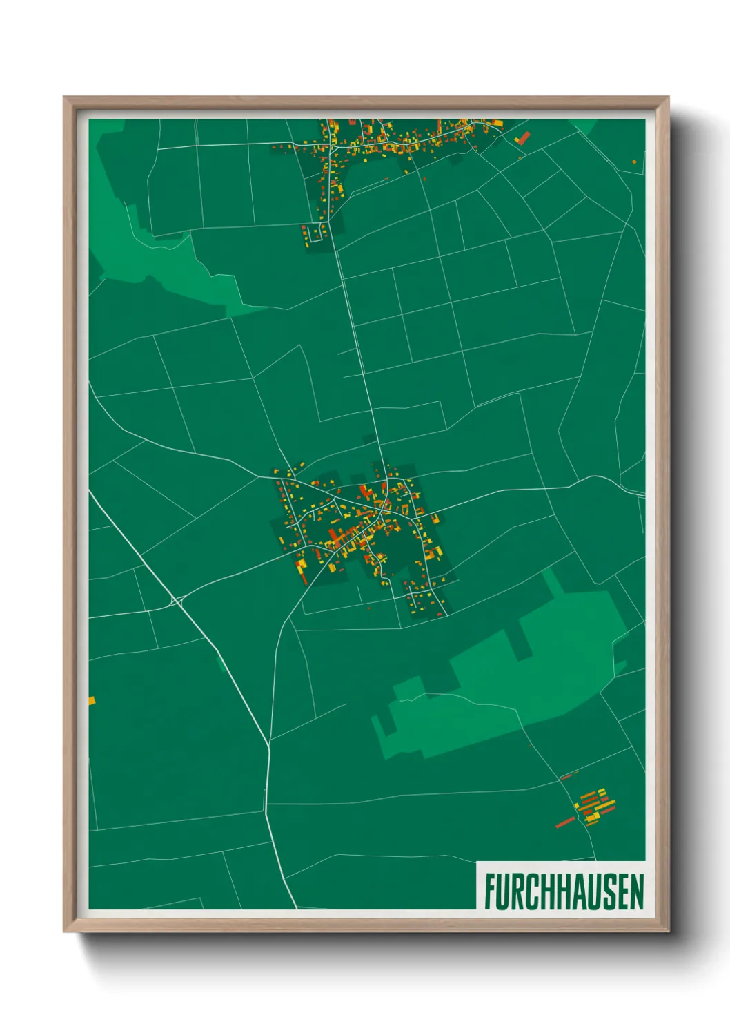 Une affiche de carte sur Furchhausen