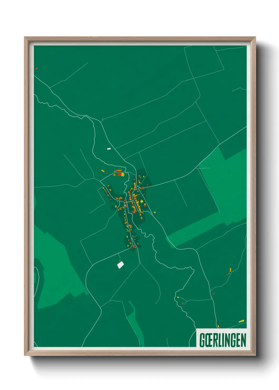 Une affiche de carte sur Gœrlingen
