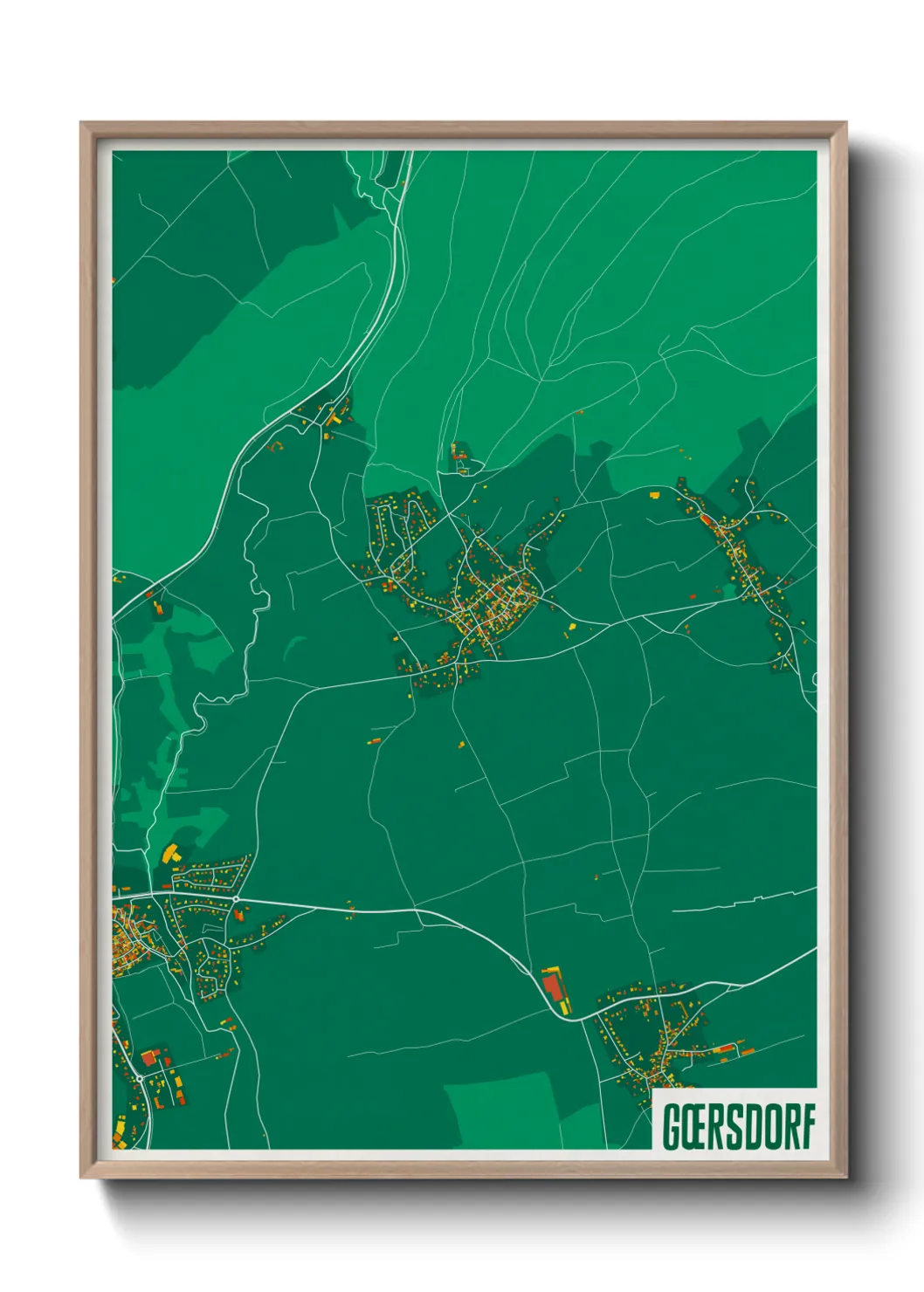 Une affiche de carte sur Gœrsdorf