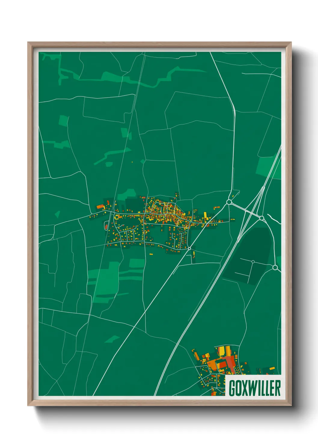 Une affiche de carte sur Goxwiller