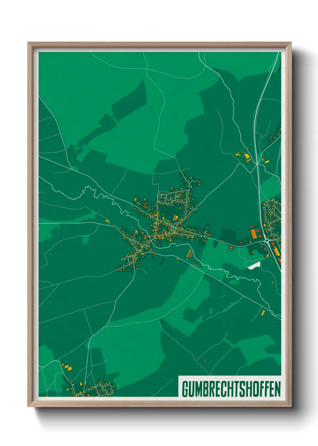 Une affiche de carte sur Gumbrechtshoffen