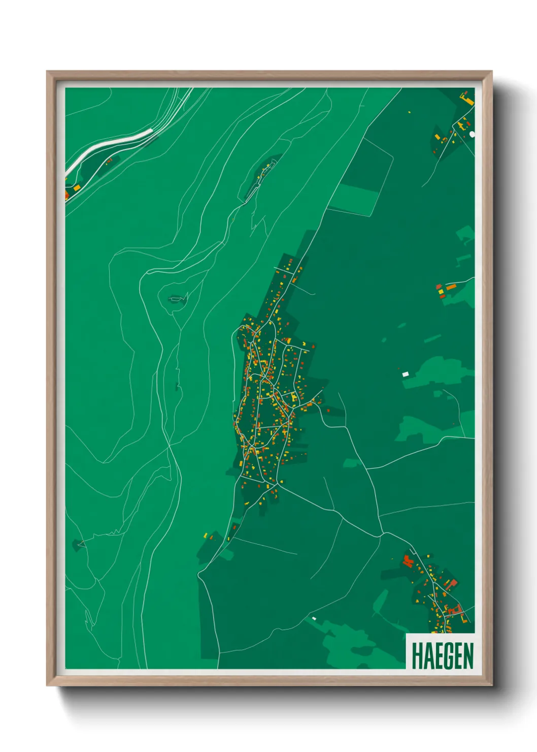 Une affiche de carte sur Haegen