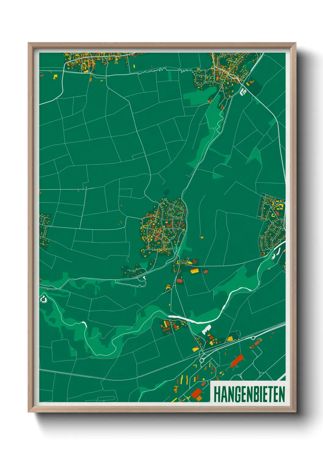 Une affiche de carte sur Hangenbieten