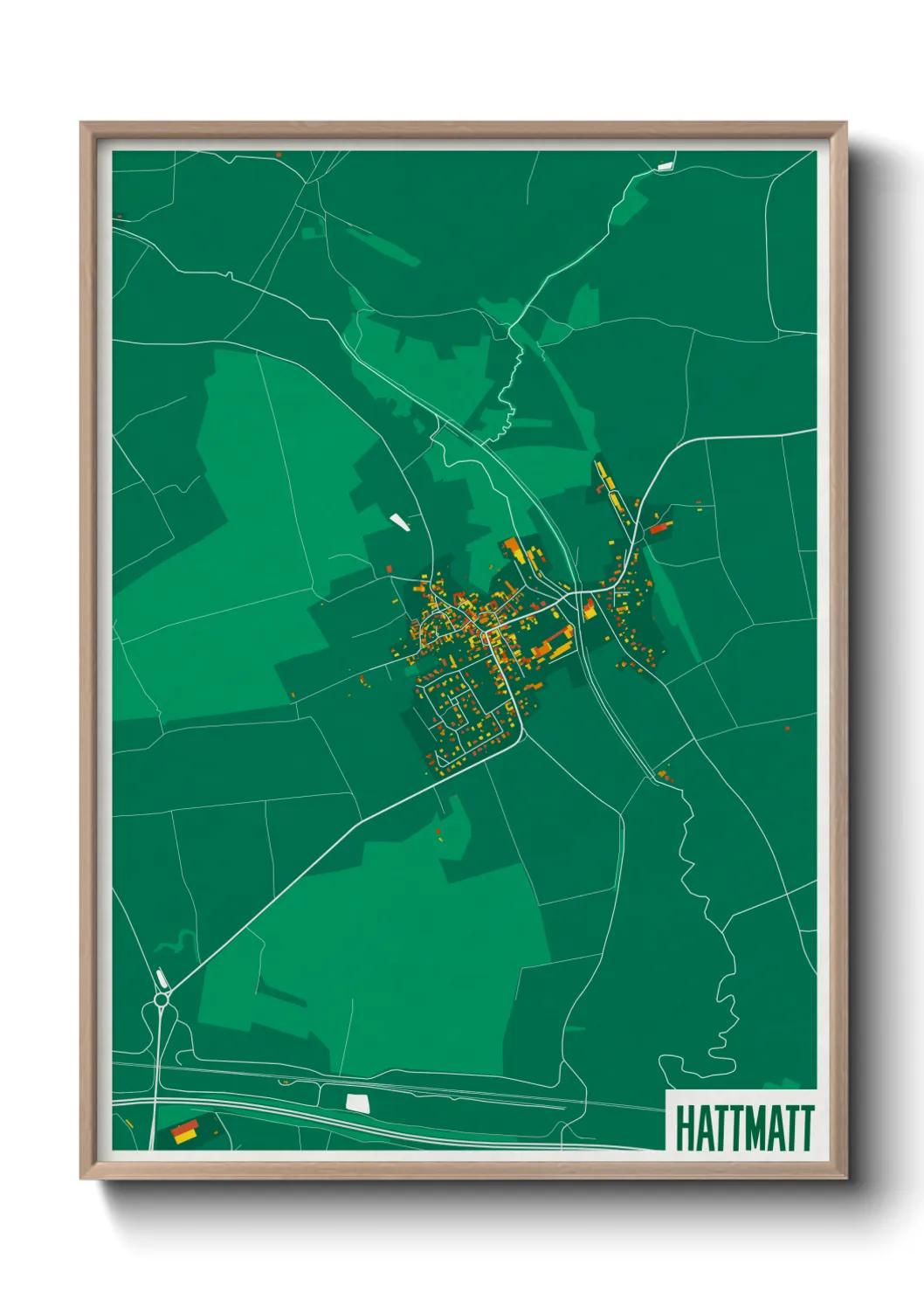 Une affiche de carte sur Hattmatt