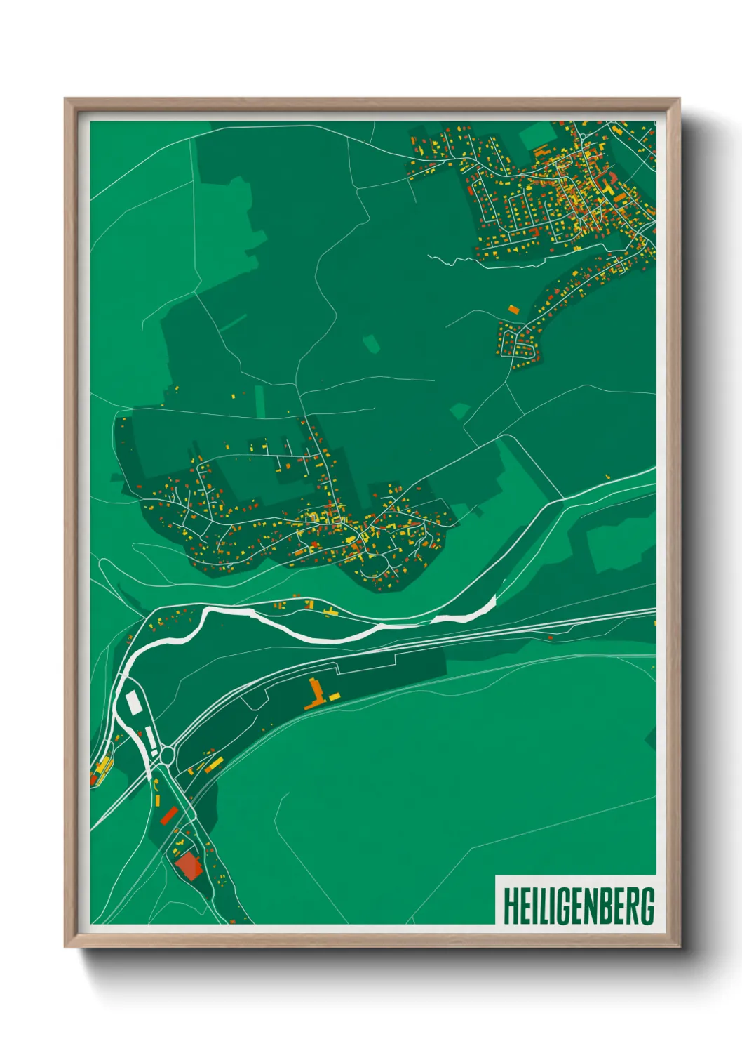 Une affiche de carte sur Heiligenberg