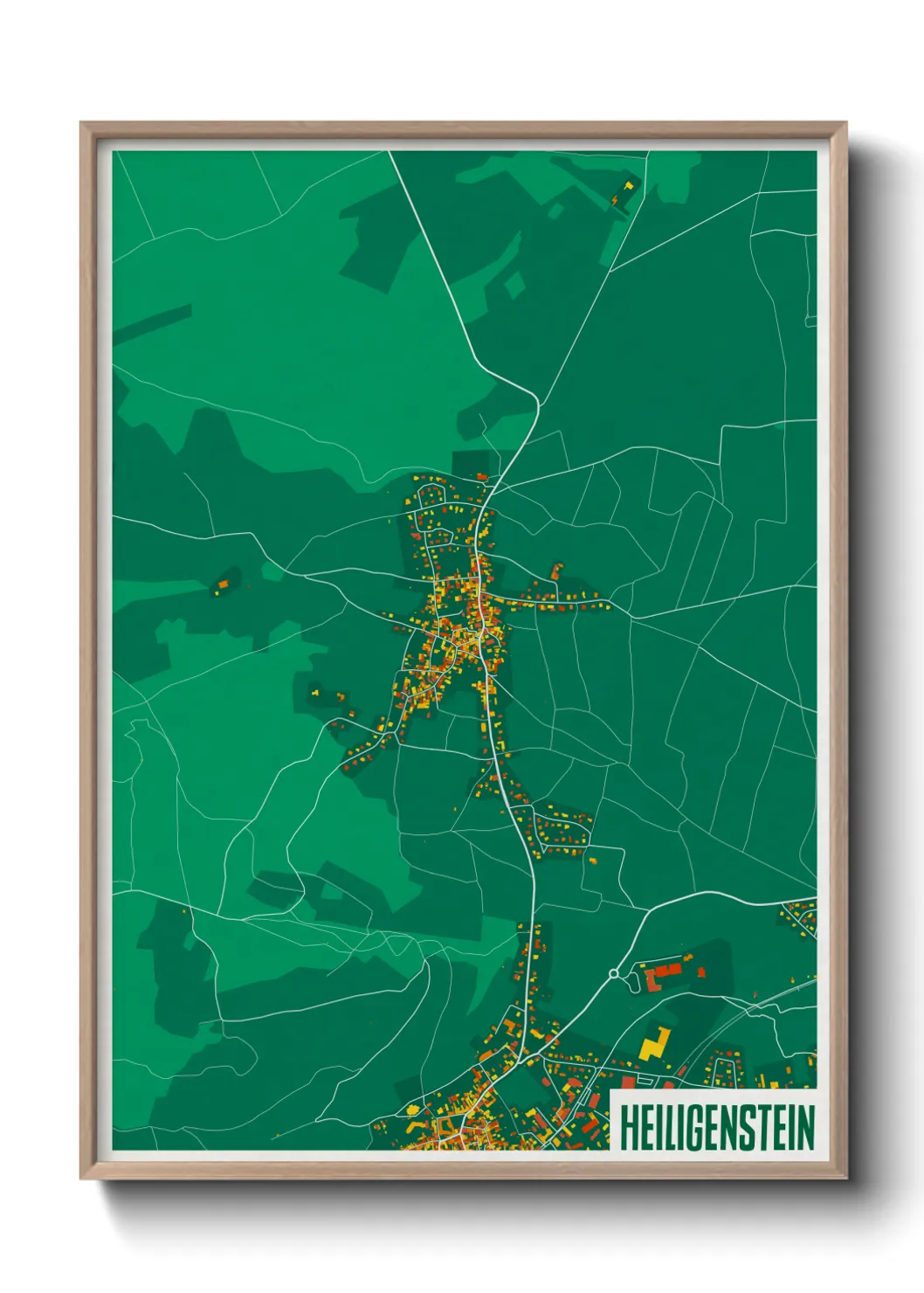 Une affiche de carte sur Heiligenstein