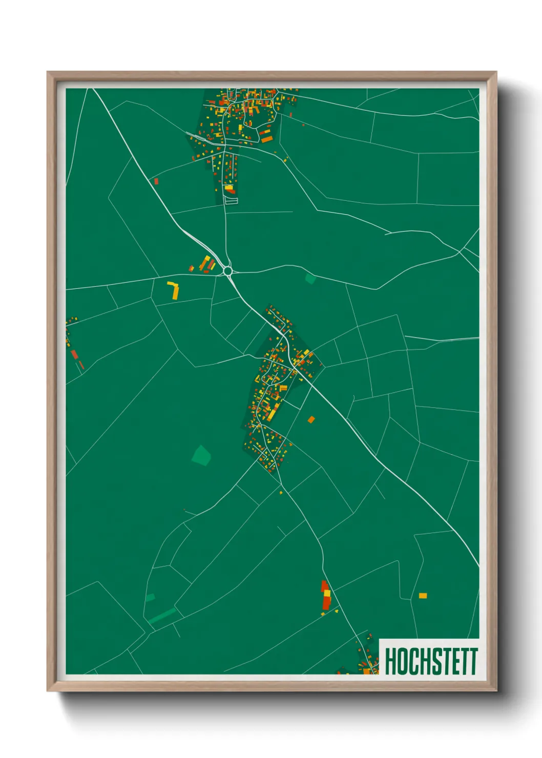 Une affiche de carte sur Hochstett