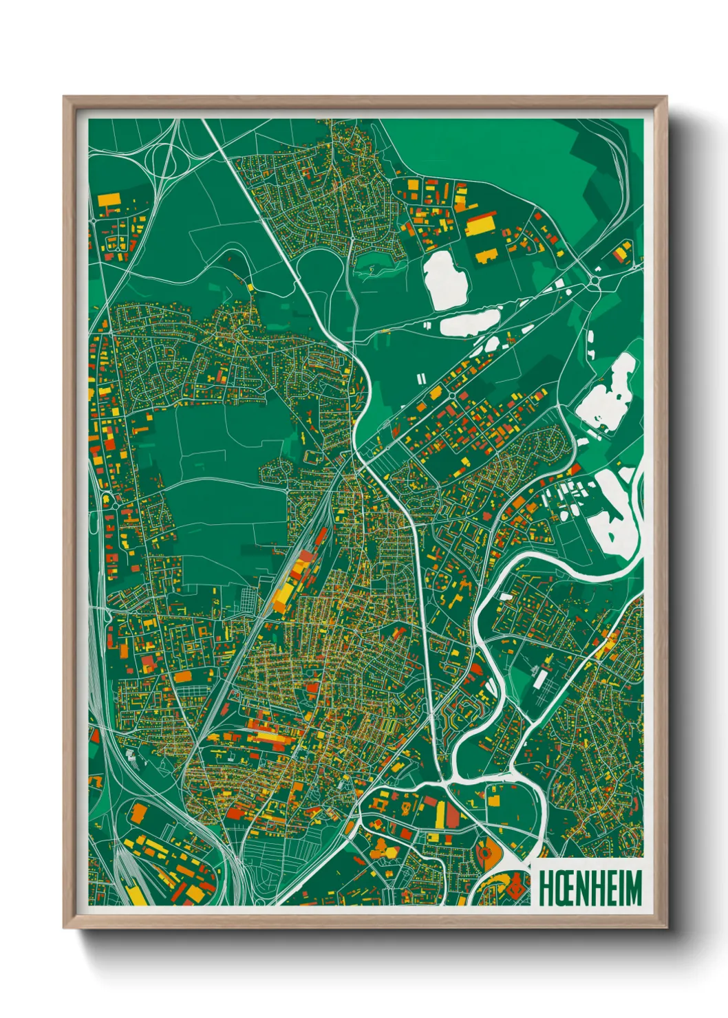 Une affiche de carte sur Hœnheim