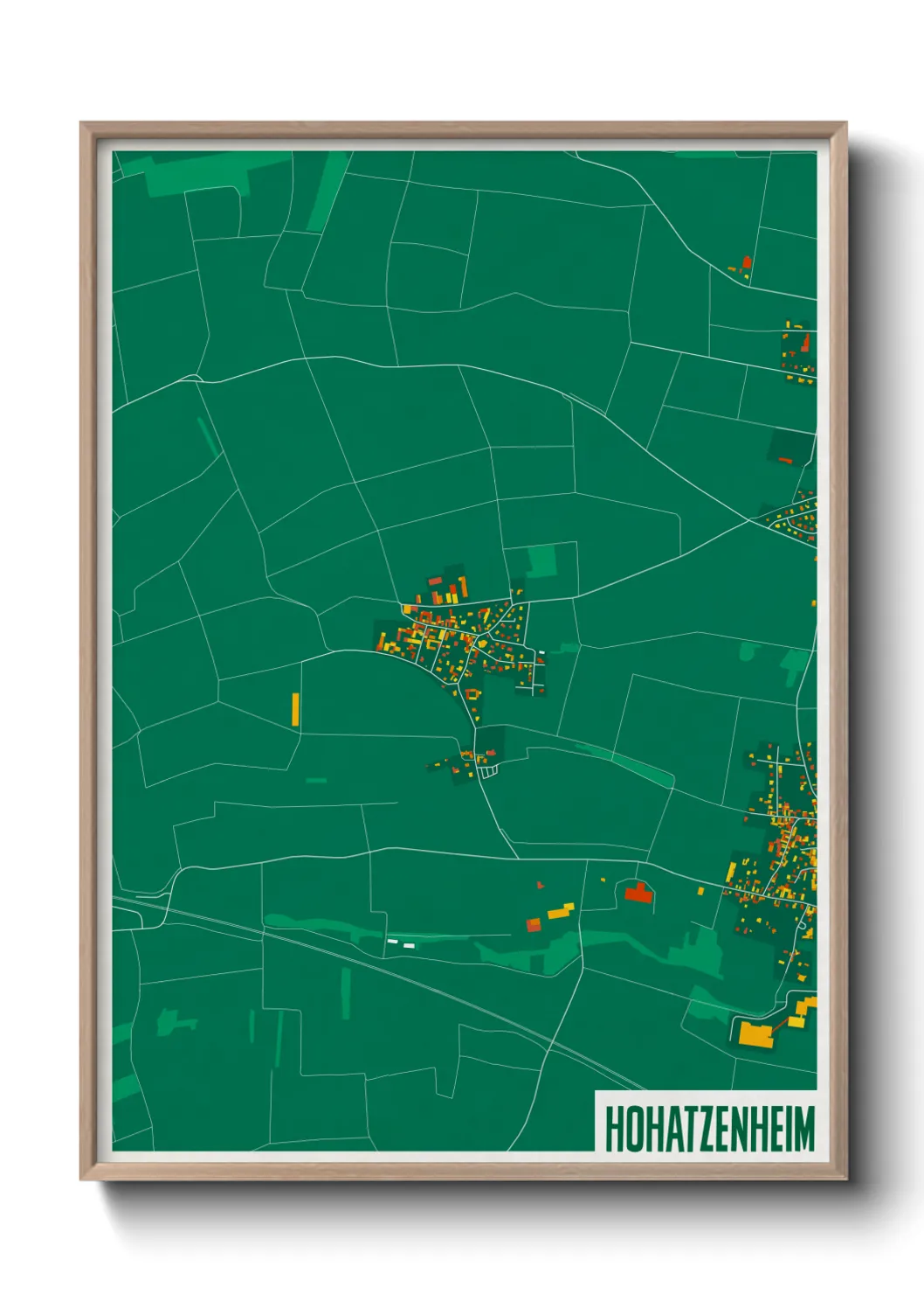 Une affiche de carte sur Hohatzenheim