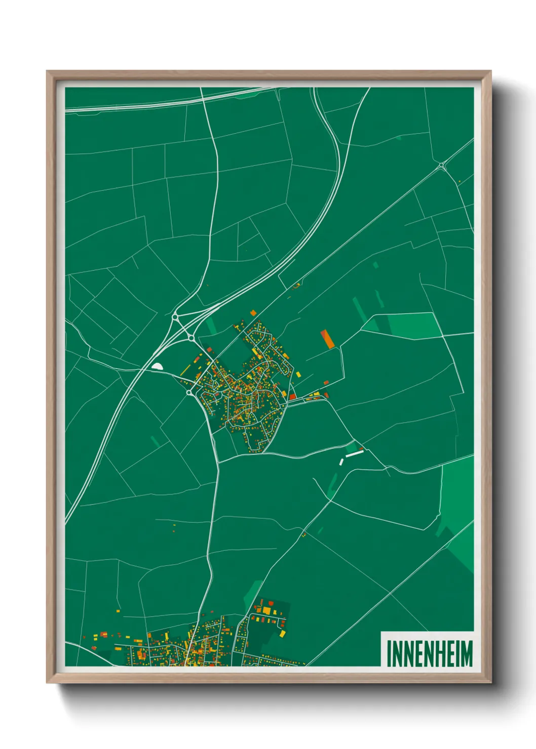 Une affiche de carte sur Innenheim