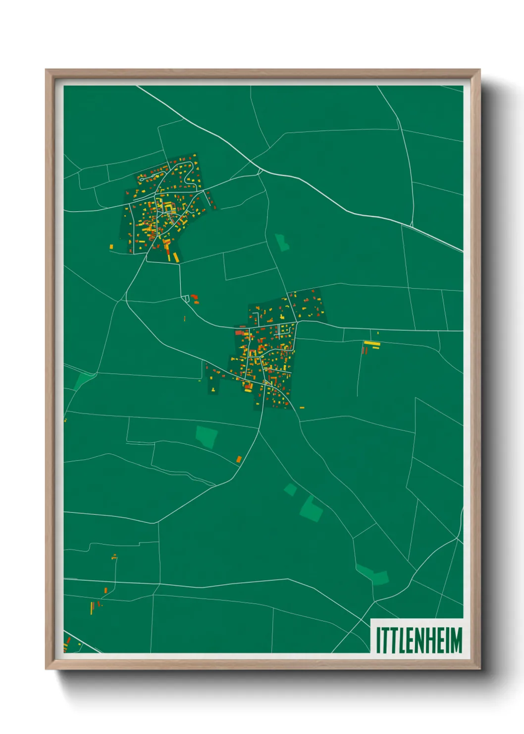 Une affiche de carte sur Ittlenheim