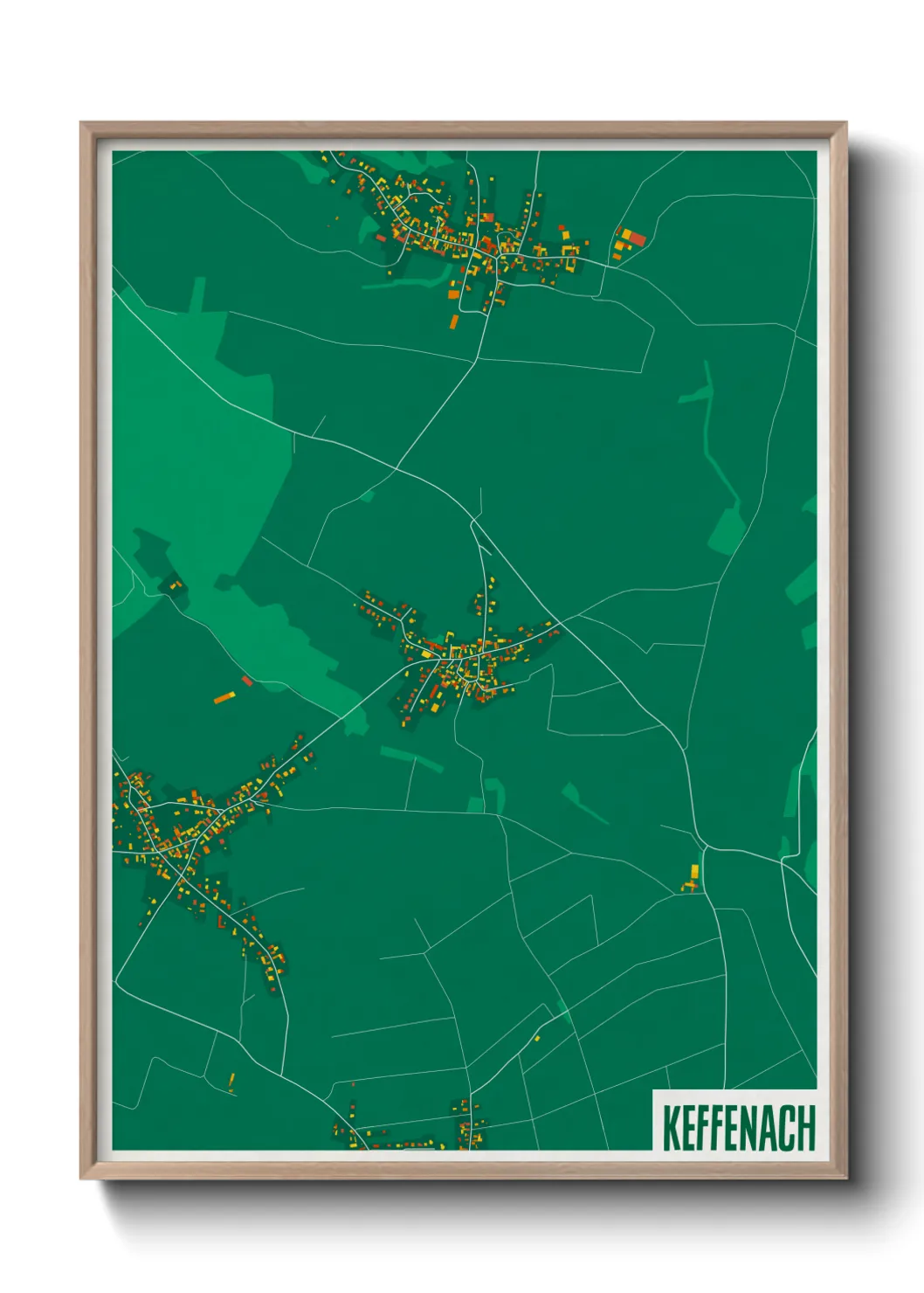 Une affiche de carte sur Keffenach