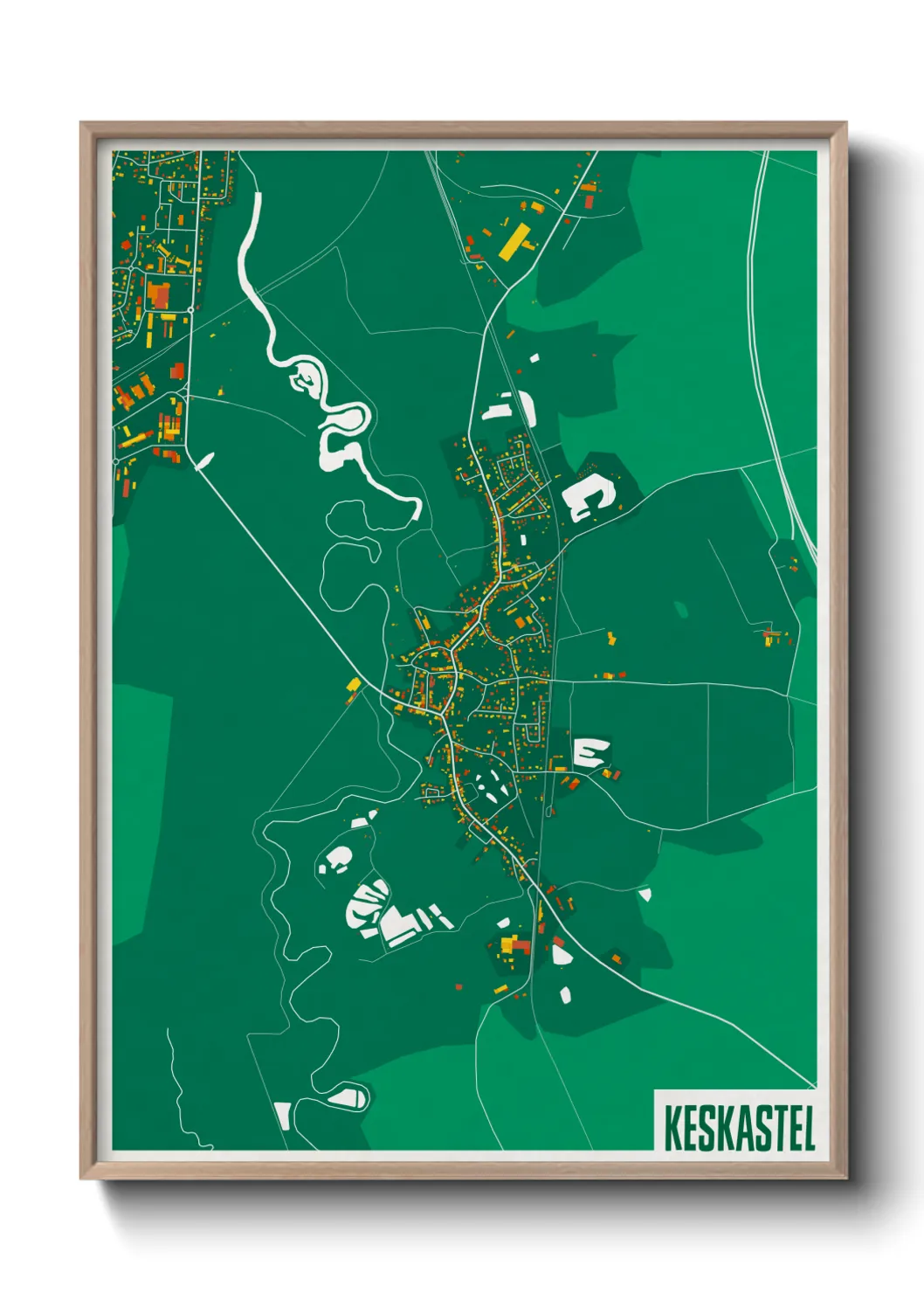 Une affiche de carte sur Keskastel