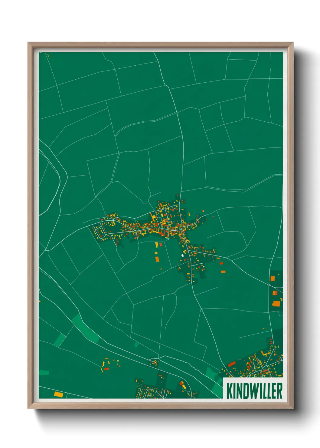 Une affiche de carte sur Kindwiller