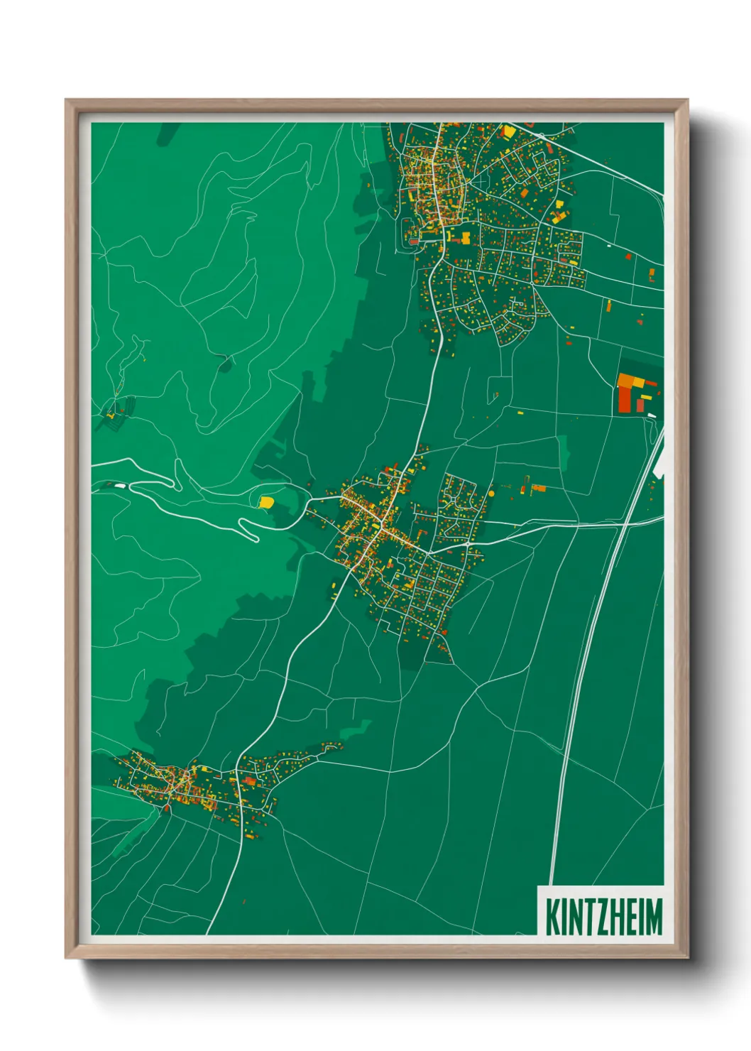 Une affiche de carte sur Kintzheim