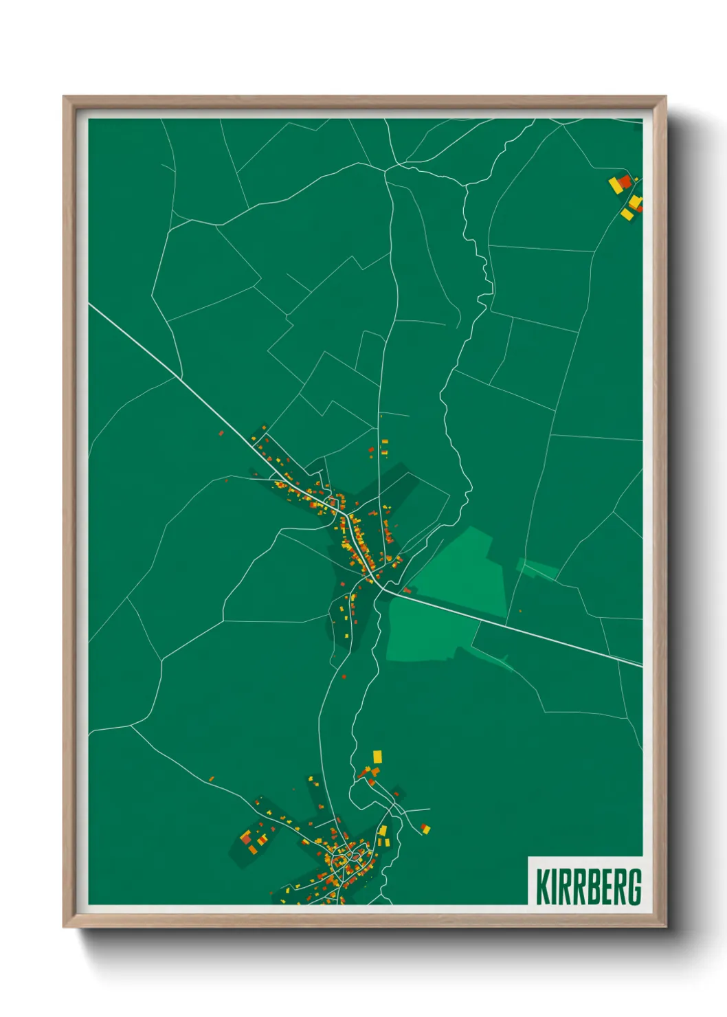 Une affiche de carte sur Kirrberg